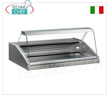 MUEBLE EXPOSITOR REFRIGERADO PARA MOSTRADOR, versión con VIDRIO CURVADO, mod.