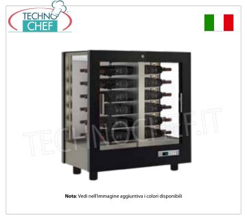 BODEGA-CAPACIDAD 48 botellas Horizontal, Ventilación Estática, 3 Lados de Vidrio para INSTALACIÓN EN PARED