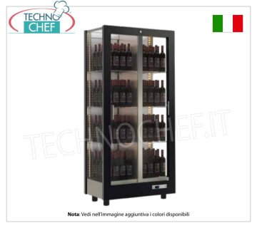 BODEGA-CAPACIDAD 128 botellas Vertical, Ventilación Estática, 3 Lados de Vidrio para INSTALACIÓN EN PARED