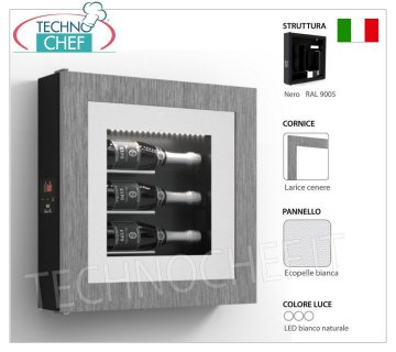 MARCO REFRIGERADO PARA VINOS, 3 BOTELLAS, Temp.+8°/+14°