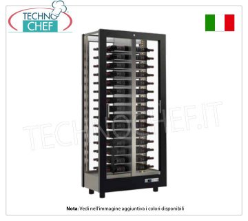 CAJAS-BODEGA para VINO capacidad 120 botellas Horizontales, Estáticas-Ventiladas, 4 Lados de Vidrio para INSTALACIÓN CENTRAL