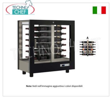 CAJAS-BODEGA para VINO capacidad 48 botellas Horizontales, Estáticas-Ventiladas, 4 Lados de Vidrio para INSTALACIÓN CENTRAL