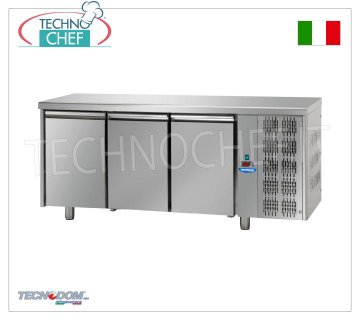 Tecnodom - Nevera/Mesa Frigorífica Profesional 3 Puertas, Mod.TF03MIDGN