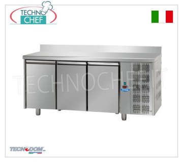 Tecnodom - Mesa refrigerada/frigorífica profesional de 3 puertas con pie, Mod.TF03MIDGNAL
