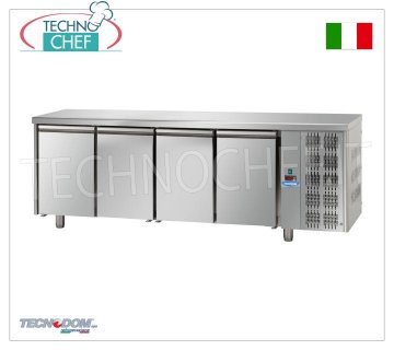 Tecnodom - Nevera/Mesa Frigorífica Profesional 4 Puertas, Mod.TF04MIDGN