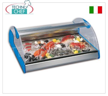 Technochef - MUEBLE EXPOSITOR REFRIGERADO PARA MOSTRADOR con PUERTAS CORREDERAS, temp.+1°/+5°C, Estático