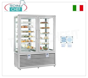 TECHNOCHEF - Vitrina combinada para helado y pastelería, temp. -15°-25°C/+4°+10°C, Mod.CPG900S/R