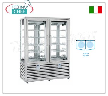 Vitrina Refrigerada para Pastelería, Temp.+5°-20°C, 2 Puertas, 848 lt, Mod.CGL900R2T/R2T