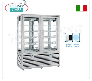 Vitrina Refrigerada para Pastelería, Temp.+5°-20°C, 2 Puertas, 848 lt, Mod.CGL900G2T/RG2T