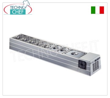 Vitrina refrigerada de sobre encimera en ABS, 1830x330 mm