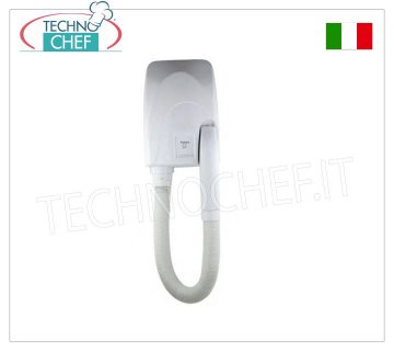 Technochef - SECADOR DE PELO DE PARED con MANGUERA EXTENSIBLE y ENCHUFE RAZOR - 950W
