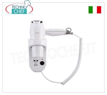 Technochef - SECADOR DE PELO DE PARED con ENCHUFE RAZOR - 1800W