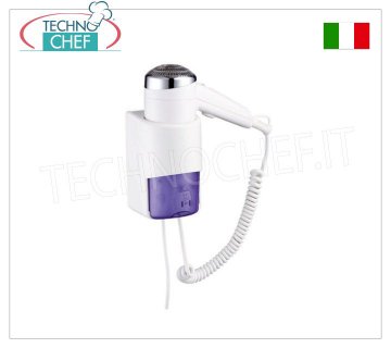 Technochef - SECADOR DE PELO DE PARED con ENCHUFE RAZOR - 1200W