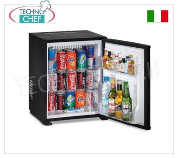 Technochef - Frigorífico minibar para habitaciones de hotel, 30 lt de capacidad, Clase A+, Ahorro Energético,