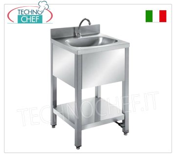 Lavabo con patas y pedal, dim. mm 500x450x850h