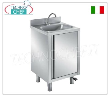 Mueble lavabo con puerta abatible, control de pedal, dim mm 500x400x850h