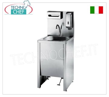 Mueble lavabo con respaldo alto y pedal, dim. mm 500x600x1270h