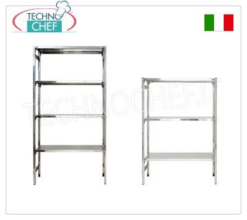 Estanterías de acero inoxidable 304, Estantes lisos, Montaje con gancho/encajado 