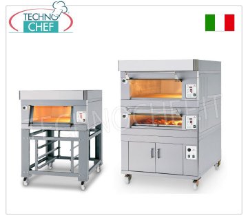 Horno modular eléctrico estático para pastelería, cámara de 800x1200 mm, línea PAST FOOD