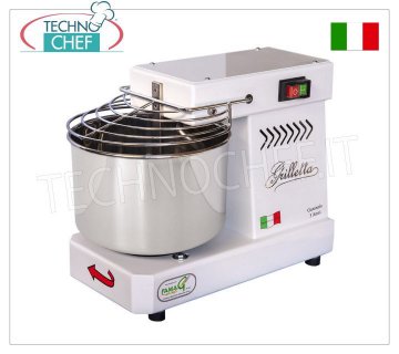 Famag GRILLETTA - Amasadora de espiral de 5 kg (cuba de 7 lt), dimensiones 450x250x350h