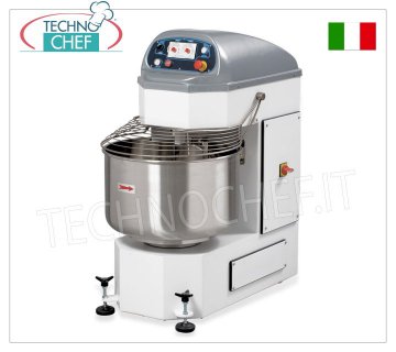 AMASADORA DE ESPIRAL AUTOMÁTICA 80 Kg (cuba de 130 lt), 2 MOTORES, dim.mm.730x1305x1460h