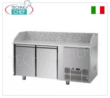 Mostrador refrigerado para pizza, 2 puertas, dim.mm.1610x750x1030h