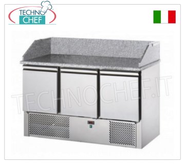 Mostrador refrigerado para pizza, 3 puertas, dim.mm.1410x700x1070h