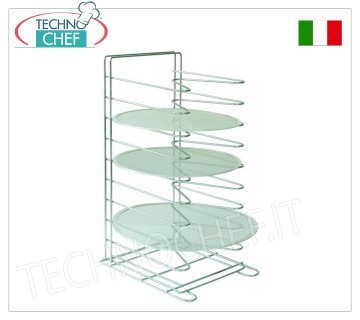 Rejillas de sobremesa para bandejas de pizza/pastelería con 10 soportes de rejilla