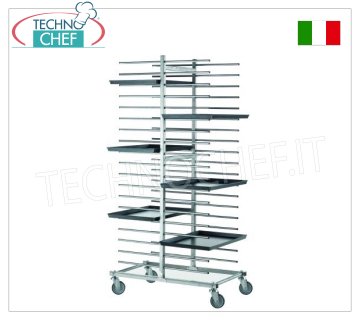 Carros para bandejas de pizza-pastelería Pioli para 40 bandejas