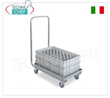 Technochef - Carro para CONTENEDORES de masa para pizza de 60x40 cm, mod.2202P