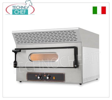 HORNO ELÉCTRICO para 2 PIZZAS, cámara de 61 x 52 cm, con campana extractora de CARBÓN ACTIVADO