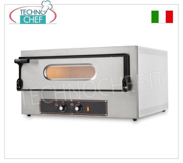 HORNO ELÉCTRICO para 2 Pizzas, 1 CÁMARA de 61 x 52 cm, mandos mecánicos, Versión compacta
