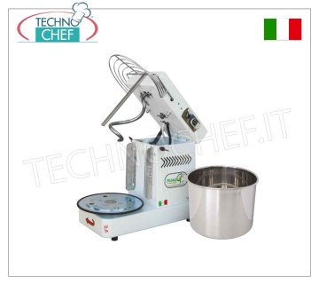 Famag Grilletta - Amasadora de espiral de 8 kg (bol de 11,5 lt), 10 velocidades, dimensiones 520x280x430h