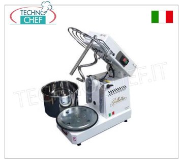 Famag GRILLETTA - Amasadora de espiral de 10 kg (cuba de 13,5 lt), dimensiones 530 x 300 x 430 h