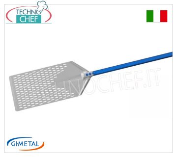 Gi-Metal - Pala de aluminio perforada para pinzas romanas, Blue Line, longitud del mango 120 cm