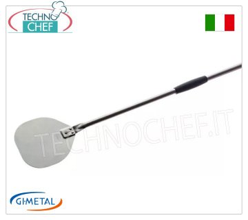 Gi.Metal - Pala para pizza de acero inoxidable, línea Alice, longitud del mango 180 cm