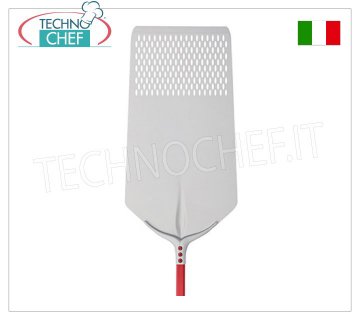 Pala para pizza rectangular. Perforado 40x80 cm para Hornear en Aluminio, Línea Tulip