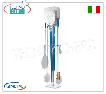 Gi-Metal - Pala, pelador pequeño y portaescobillas con base de mármol, 10 plazas - mod.AC-PPFD