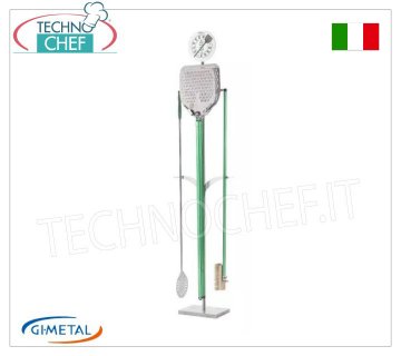 Gi-Metal - Pala Sin Gluten, pelador pequeño y portaescobillas, con base de mármol, 6 plazas - mod.AC-PPFGF