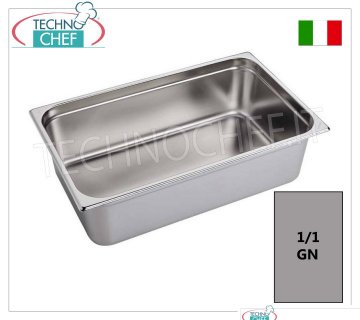 Recipientes de acero inoxidable Gastronorm GN 1/1, tamaño 530x325mm