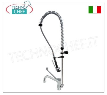 Grifo monomando con caño de 29,5 cm y ducha suspendida