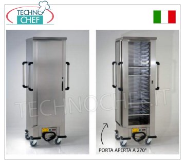 Mantenedor de temperatura, Carro HOT, Ventilado para 18 bandejas GN 1/1 (mm 325x530) - mod MZ-690.AG