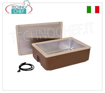 Recipiente isotérmico CALEFACTADO EN SECO para 1 sartén Gastro-norm 1/1 (53x32,5x15H cm) o submúltiplos, mod.FLORIDA