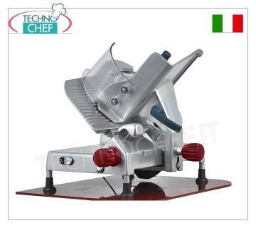TECHNOCHEF - Cortadora inclinada por gravedad, transmisión por engranajes, cuchilla Ø 350 mm, Profesional