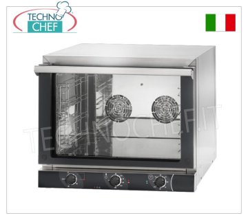 TECNODOM-Horno Eléctrico de Convección con GRILL, para 4 Bandejas GN1/1 (mm 325x530), dim. mm. 686x660x580h