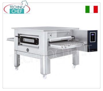 TECHNOCHEF - Horno de pizza de túnel eléctrico con cinta de 500 mm, completo con soporte, Mod.TUNNELC/50