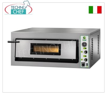 FIMAR - Horno de pizza eléctrico, para 4 pizzas, 1 cámara 61x61 cm, mandos mecánicos, mod. FME4