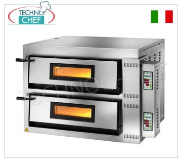 FIMAR - Horno de pizza eléctrico para 6+6 pizzas grandes, 2 cámaras independientes de 72x108 cm, mandos DIGITALES mod. fiebre aftosa6+6