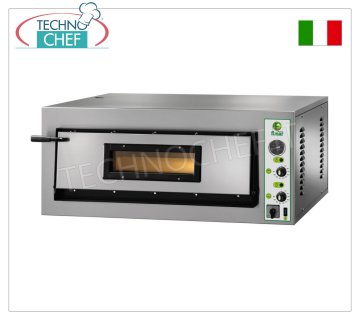 FIMAR - Horno de pizza eléctrico, para 6 pizzas grandes, 1 cámara 72x108 cm, mandos mecánicos, monofásico V. 230, mod. FML6