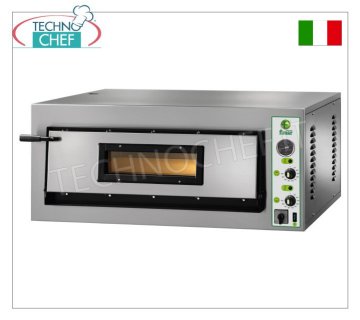FIMAR - Horno de pizza eléctrico, para 6 pizzas grandes, 1 cámara TRANSVERSAL, mandos mecánicos, mod. FMLW6